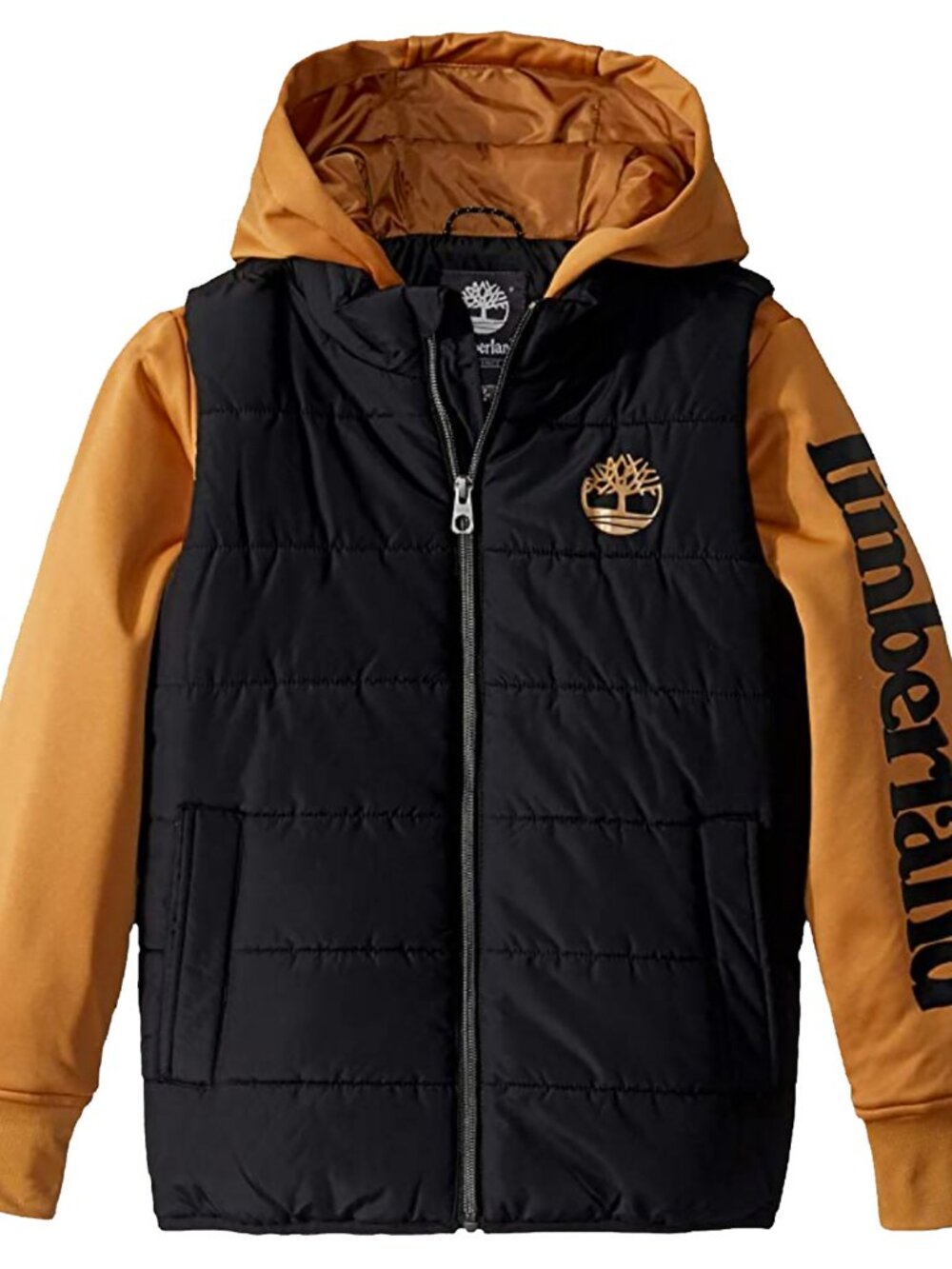 Timberland Boys Jacket Insulated Hoodie Puffer Coat Size M (10-12) - Picture 3 of 7